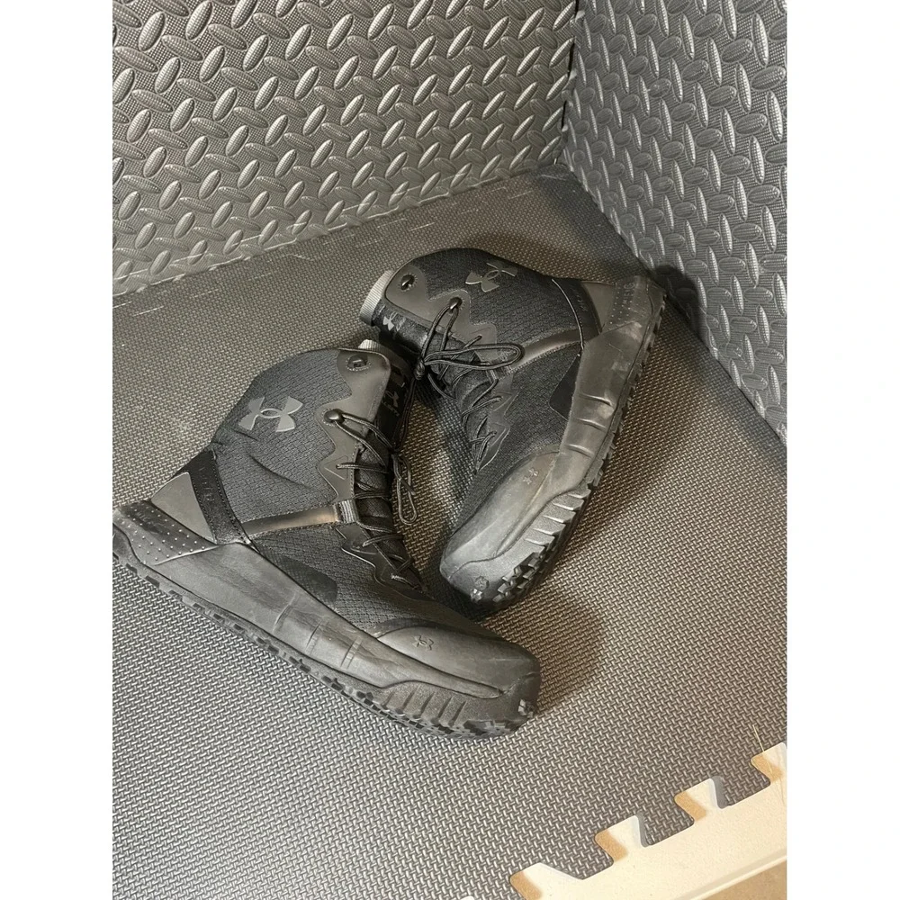 Under Armour Valsetz RTS 1.5 Tactical Boots Mens 12 Black Side Zip 3023748-001